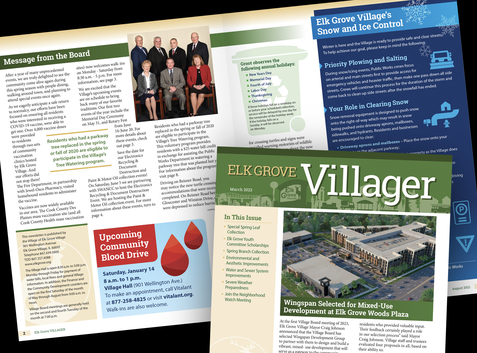 City of Elk Grove Village newsletter design
